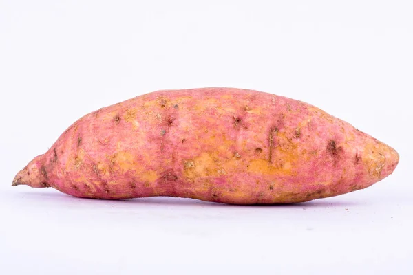 Sweet Potato Yam White Background Healthy Fruit Food Isolated — Stock Photo, Image