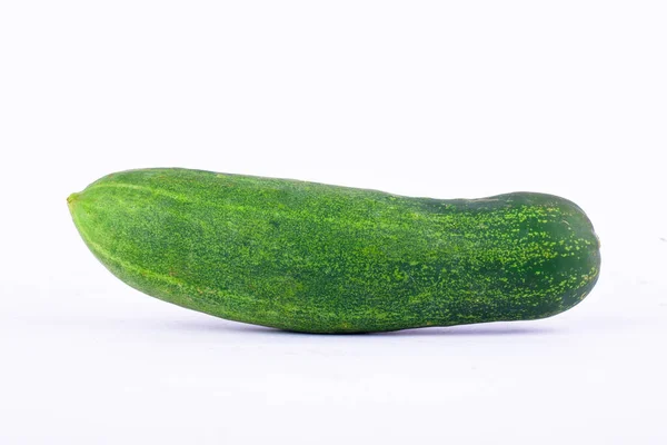 Green Cucumbers Has Full Vitamin White Background Healthy Vegetable Food — Stock Photo, Image