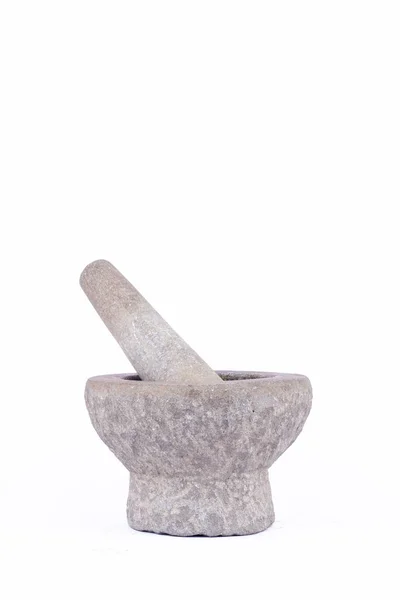 花崗岩の石臼と杵は タイ料理の道具です — ストック写真
