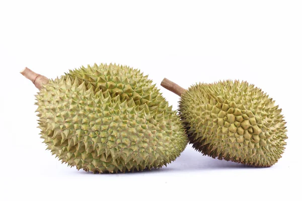 Żółty Durian Mon Stringi Król Owoce Durian Białym Tle Zdrowe — Zdjęcie stockowe