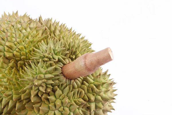 Durian Mon Thong Rei Frutas Durian Fundo Branco Saudável Amarelo — Fotografia de Stock