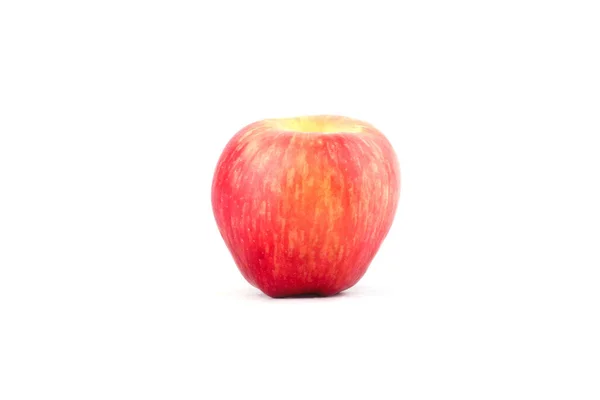 Färsk Röd Äpple Vit Bakgrund Friska Äpple Frukt Mat Isolerad — Stockfoto