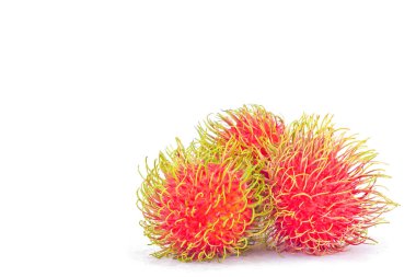 taze rambutan tatlı beyaz arka planda lezzetli sağlıklı rambutan tropikal meyveli yiyecekler izole edilmiş