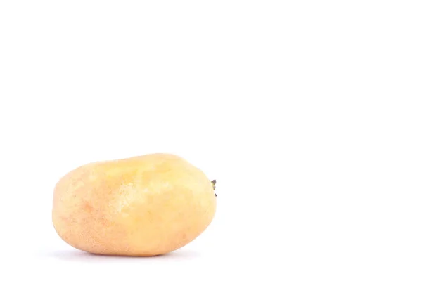 Färsk Ekologisk Potatis Vit Bakgrund Frisk Potatis Vegetabilisk Mat Isolerad — Stockfoto
