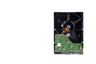 disk sürücüsü, dijital veri bilgisayarı için beyaz arkaplan sabit disk teknolojisi izole edilmiş veri depolamasıdır.