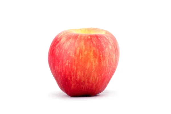 Φρέσκο Κόκκινο Μήλο Λευκό Φόντο Υγιή Φρούτα Του Μήλου Τρόφιμα — Φωτογραφία Αρχείου