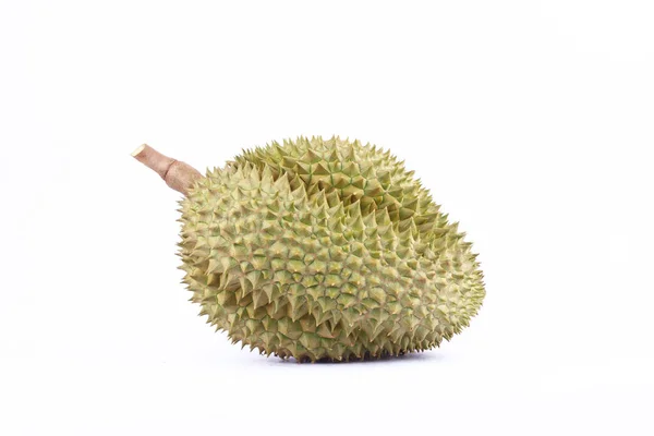 Durian Mon Thong Rei Frutas Tropicais Durian Fundo Branco Saudável — Fotografia de Stock