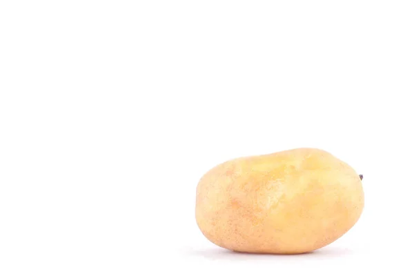Verse Biologische Aardappelen Knollen Witte Achtergrond Gezonde Aardappelen Plantaardige Levensmiddelen — Stockfoto