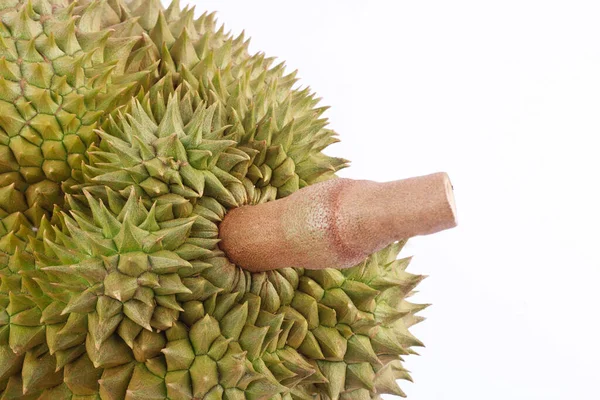 Durian Mon Stringi Król Tropikalnych Owoców Białym Tle Zdrowe Owoce — Zdjęcie stockowe