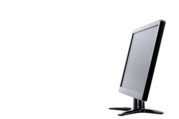 Led Monitor Computer Display Side White Background Hardware Desktop Technology — Stock Photo, Image