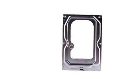 Sabit disk, dijital veri bilgisayarı için beyaz arkaplan sabit disk teknolojisi izole edilmiş veri depolamasıdır.