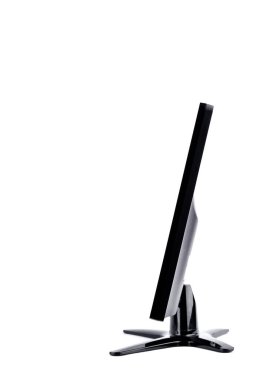 Beyaz arkaplan donanım masaüstü teknolojisinde bilgisayar görüntülemesini izole et