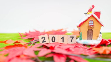 Mutlu Noeller ve mutlu yeni yıl arka plan ve numara 2017 t