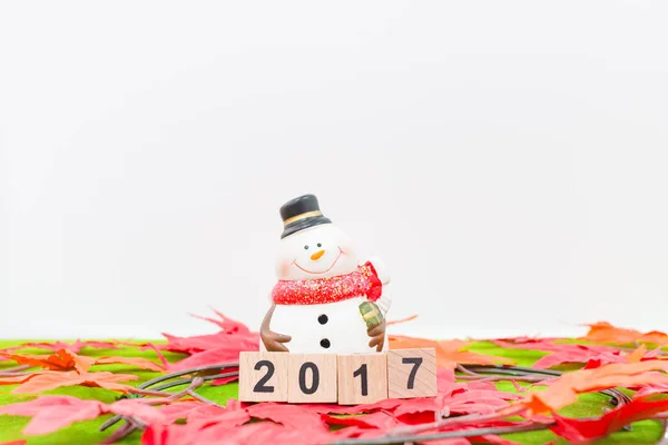 Wesołych Świąt i szczęśliwego nowego roku tło i numer t 2017 — Zdjęcie stockowe