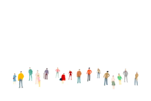 Crowd of people blurred on white background — Stock Photo, Image