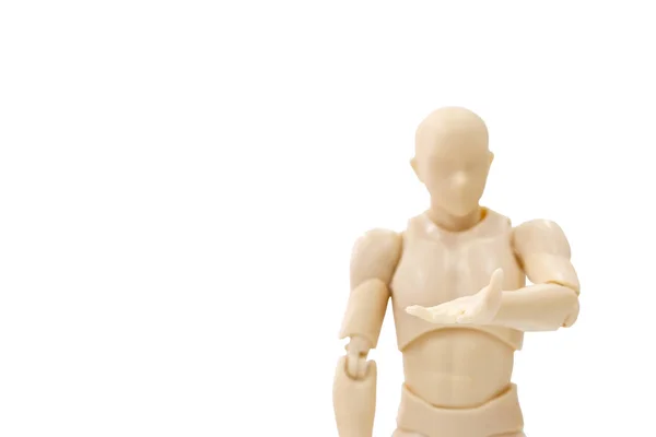 Kunststoff-Modell Hebearm isoliert auf weißem Hintergrund — Stockfoto