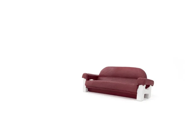 Sofá isolado no fundo branco — Fotografia de Stock