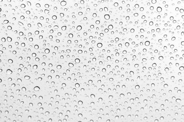 Yağmur damlaları cama düşer