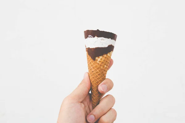 Cookies e Creme com Waffle Cone — Fotografia de Stock