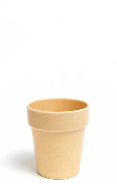 Recycled materials biodegradable tree pot — Stock Photo, Image