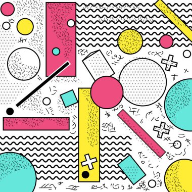 Memphis tarzında soyut arkaplan