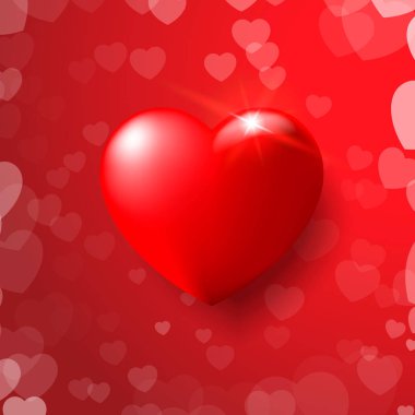 kırmızı kalp sevgililer günü konsepti