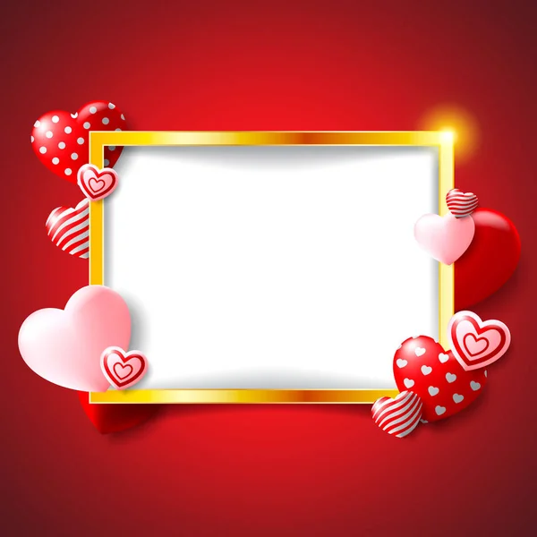 Altın çerçeveli Sevgililer Günü konsepti geçmişi