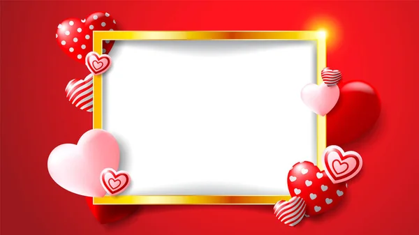 Altın çerçeveli Sevgililer Günü konsepti geçmişi