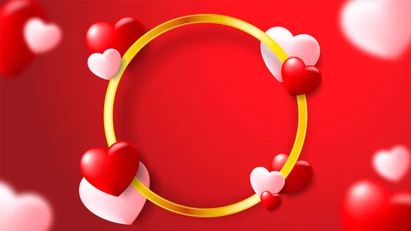 Feliz Día de San Valentín Diseño en un fondo romántico Vectores De Stock Sin Royalties Gratis