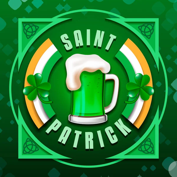 Fond de bière Saint Patrick — Image vectorielle