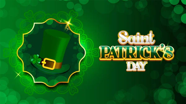 Saint Patrick 's Day pyssling hatt — Stock vektor