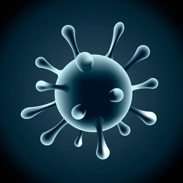 Tödliches Covid Corona Virus Symbol Illustration — Stockvektor