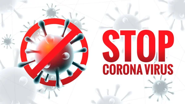 Stop Corona Virus Outbreak Wallpaper Background — Stock Vector