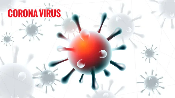 Остерегайтесь Covid Corona Virus Вспышки — стоковый вектор