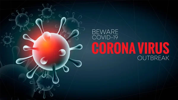 Virus Corona 2020 Enfermedad Por Virus Wuhan Infecciones Por Virus — Vector de stock