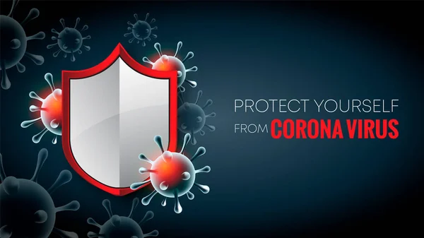 Detener Brote Virus Corona Protegerse Corona Fondo Pantalla Gráficos Vectoriales