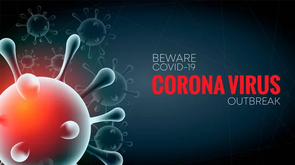 Cuidado Con Covid Brote Virus Corona Ilustración De Stock