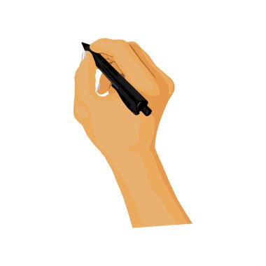 Beyaz arka planda el yazısı izole edilmiş. Şablon tasarımı. El pozu koleksiyonu.