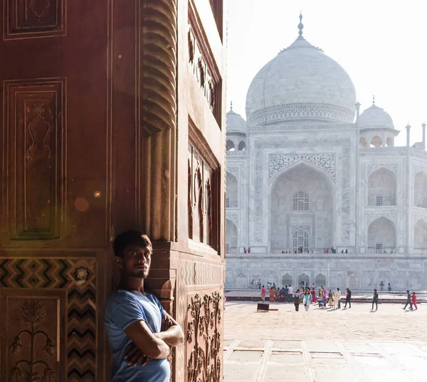 Agra Uttar Pradesh Indien März 2019 Porträt Eines Indischen Mannes — Stockfoto