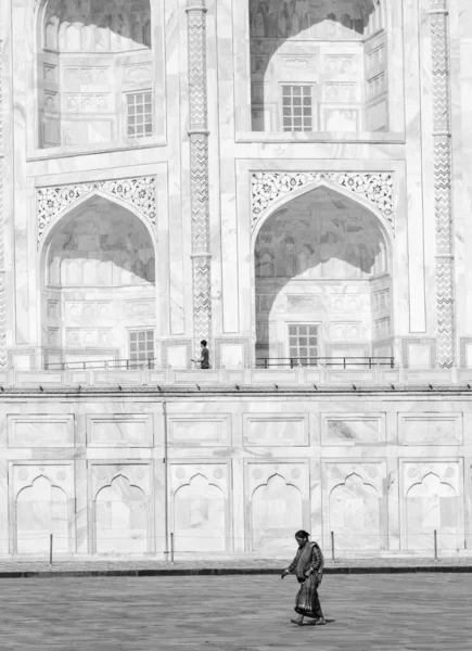 Agra Uttar Pradesh Inde Mars 2019 Plan Noir Blanc Une — Photo