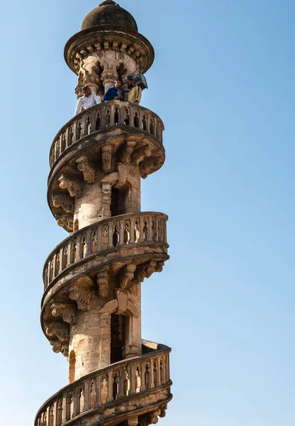 Junagadh Gujarat Indien Dezember 2018 Das Wunderschöne Minarett Mit Wendeltreppe — Stockfoto