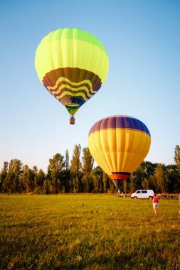 Sahada balon. Uçuşa hazırlanılıyor..