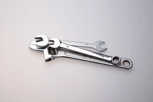 Wrenches White Background Royalty Free Stock Photos