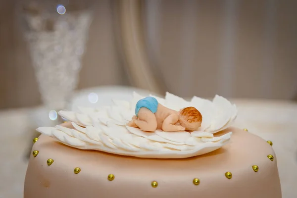 Ciasto Dla Dziecka Maluch Skrzydłach Anioła — Zdjęcie stockowe