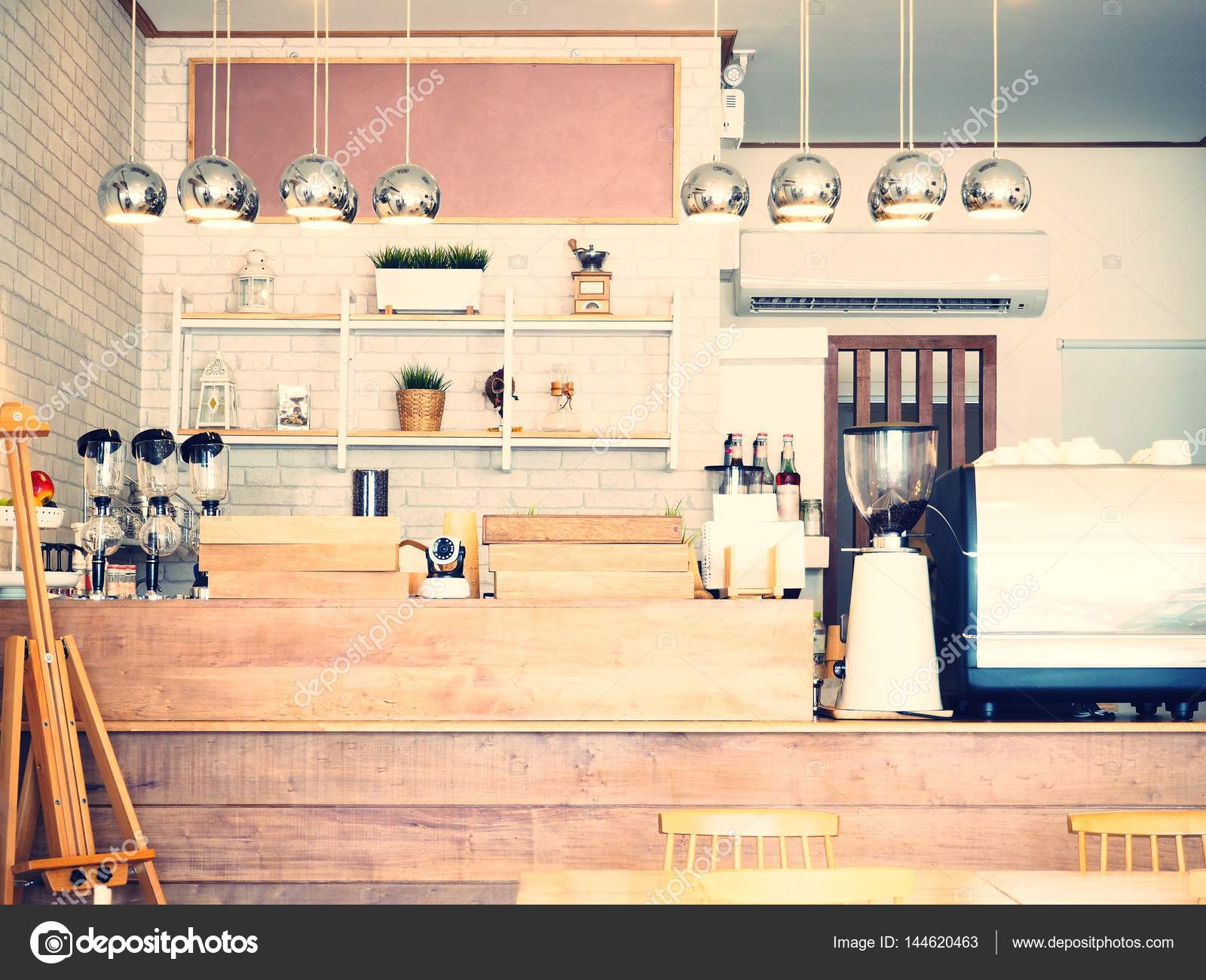 Coffee Shop Interior Vintage Style Stock Photo C P Kanchana