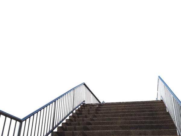 Betonowe schody sposób na białym tle na białym tle — Zdjęcie stockowe