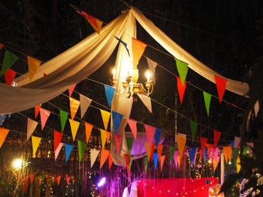 Gece parti dekorasyon arka plan