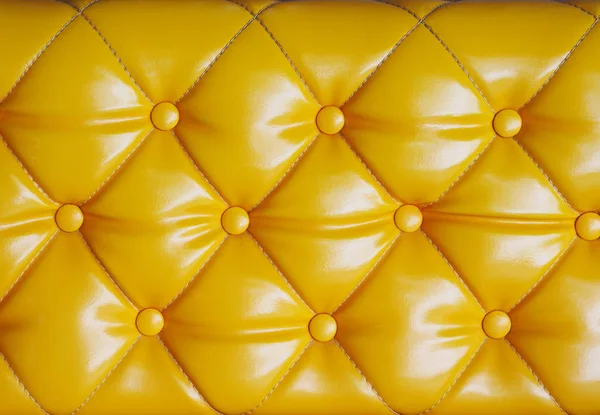 Padrão de almofada de diamante de sofá vintage amarelo, textura e volta — Fotografia de Stock