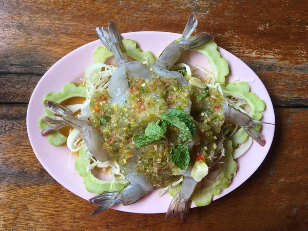 Shrimp in Spicy Fish Sauce — Stock Photo, Image