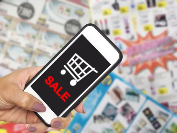 Online shopping och e-handel på internet koncept. — Stockfoto